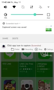 Screenshot touch