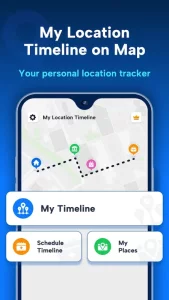 My Location Timeline on Map
