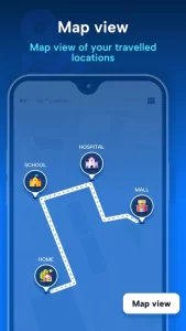 My Location Timeline on Map