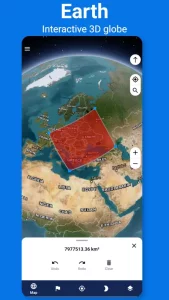 3D Earth Map - Satellite View